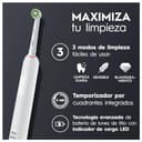 Oral-B Pro 3 Pack De 2 Cepillos de Dientes Eléctricos con Mango Recargable y 4 Cabezales de Recambio, 3 Modos De Cepillado Con Modo Sensible, Temporizador, Diseñado por Braun, Negro y Blanco - 6