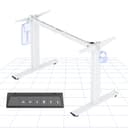 FlexiSpot Höhenverstellbarer Schreibtisch Gestell mit 2 Haken und Höhenmemory-Funktion & LED-Höhenanzeige, Elektrisch höhenverstellbare Tischbeine (Weiß) - 1