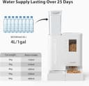 DUDUPET 5L Automatic Cat Feeder 5G WIFI + 4L Water Fountain, 2 in 1 Smart Pet Food Dispenser with APP Control, Voice Recording, Dual Power Supply, Freshness Preservation for Cats and Small Dogs - 4
