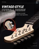 Donner Guitarra Electrica, Pack Guitarra Electrica de Tamaño Completo HSS Pickup Coil Split, Kit Guitarras Electricas Amplificador, Accesorios, DST-152W White - 7