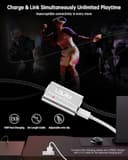 LDLrui Link Kabel 5m(16Ft) mit Ladefunktion, Kompatibel mit Oculus Meta Quest 3/3S, Quest2/1/Pro und Pico 4,Exklusiver Kabelclip,High Speed 5Gbps USB 3.0 to USB-C,SteamVR/PC Headset Zubehör - 2