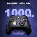 PC Wireless Controller mit Ladestation, 1000Hz Gaming Controller mit RGB Licht, Hall Joystick/Turbo/Vibration/1000mAh Wiederaufladbare Batterie, Wireless Controller für PC/Switch 2/Switch/Android/IOS - 7