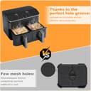 LURICO Edelstahl Spritzschutz Heißluftfritteuse für COSORI Dual Blaze TwinFry 10L/ Cosori CAF-R901-AEU 8,5L, Spritzschutz für Heißluftfritteuse für 2 Kammern Dual Zone Air fryer 8,5L（ 2er Set） - 7