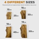 Couples Gift Personalised Olive Wood Cutting Board Chopping Board Wedding Gift New Home Gift Engagement Wedding Anniversary Valentines Initials Design in 25cm 30cm 40cm 50cm (Rustic 50cm) - 6