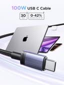 UGREEN USB-C to USB C Charger Cable 100W Fast Charging 1M Type C to C Cable Compatible with MacBook Pro M4, iPad Pro 2025, iPhone Air/17/16, Galaxy S25 Ultra, Dell XPS, Surface Pro 9, Pixel 9 - 2
