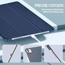 ProCase for iPad Pro 13 Inch Case M5 2025/ M4 2024, Smart Cover iPad Pro M5 M4 Case 13 Inch, Slim Stand Translucent Hard Shell Back, Supports Touch ID, Auto Wake/Sleep -Navy - 7