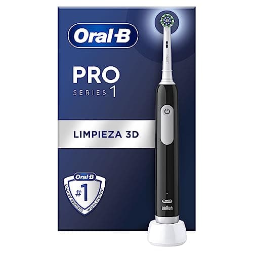 Oral-B Pro Series 1 Cepillo de Dientes Eléctrico con Mango Recargable y Cabezal, Diseñado por Braun - Negro