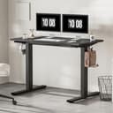 FLEXISPOT QN1 140 * 60cm Electric Height Adjustable Standing Desk Sit Stand Up Desk with Backpack Hook Memory Smart Panel, Black - 2