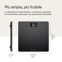Withings Body – Bilancia Intelligente Wi-Fi con Monitoraggio dell'IMC, Pesapersone Digitale da Bagno e Sincronizzazione con l'App tramite Bluetooth o Wi-Fi, Nero - 4