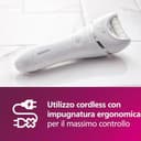 Philips Epilator Series 8000, dispositivo di epilazione Wet & Dry cordless per gambe e corpo con 6 accessori, rifinitore ed esfoliante corpo, modello BRE715/00 - 6