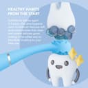 FOREO ISSA 4 Baby – Silicone Sonic Electric Toothbrush Bundle for Babies, 2-Sided Bristles, Fun Smile Feature, Gum Massage, 12 Months of Care with Extra Electric Toothbrush Head, Bubble Blue - 2