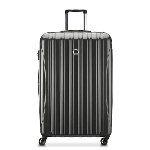 DELSEY Paris Helium Aero Hardside - Equipaje expandible con Ruedas giratorias, Carbón Cepillado, Checked-Large 29 Inch, Helium Aero Hardside - Equipaje expandible con Ruedas giratorias