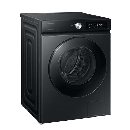 Samsung WW11DB7B34GBU2 Bespoke Waschmaschine, 11 kg, 1.400 U/min, Extra energiesparend, EEK: A (-20 Prozent), AI Ecobubble, SuperSpeed 39 Min, AI Control, SmartThings App, AI Energy Mode, Schwarz
