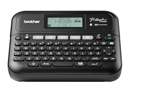 Brother PT-D460BTVP Home Office Label Maker for 3.5mm to 18mm TZE Tape with Bluetooth Interface