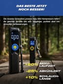 MICHELIN Air Power Mini 2 Li-Ionen Akku Mini-Kompressor kabellos – Elektrische Luftpumpe 9,9 bar mit Digitaldisplay, Auto-Stopp & LED für Auto, Fahrrad, E-Bike & Motorrad - 10