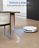 ECOVACS Deebot T50 Omni Gen2 Robot Aspirador Fregasos, 15000 Pa, Cepillo Lateral Extensible y Fregasos, ZeroTangle 2.0, Lavado con Agua Caliente a 75 ℃, Ultrafino 81 mm, Blanco - 4