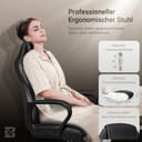 BASETBL Bürostuhl Chefsessel 150kg Schreibtischstuhl, Bürosessel Office Chair Gaming Stuhl, Bürostühle ergonomisch PU Leder, PC Stuhl Drehstuhl Hat weiche gepolsterte Armlehnen, Wippfunktion, schwarz - 4