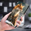 EuoDuo for Realme GT Neo6 SE 5G Wallet Phone Case PU Leather 3D Animal Pattern Flip Folio Pouch Cover with Magnetic Closure Card Holder - Fox in Winter - 3