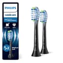 Philips Sonicare C3 Premium Plaque Defence, cabezales de cepillo dental de repuesto originales, negro, paquete de 2, HX9042/88 - 1