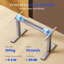 FLEXISPOT Höhenverstellbarer Schreibtisch Gestell, Elektrisch Tischbeine mit 2 Motoren & LED-Höhenanzeige & 4 Speicherfunktionen, inkl. 2 Haken & Kabelmanagement, Grau - 4