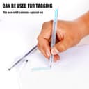 QEQSHQO 20pcs Marcadores borrables en Caliente de Tiza para Coser marcadores de Tela borrables Marcadores borrables en Caliente de 4 Colores con recambios para Cuero Ropa Costura sastrería - 4