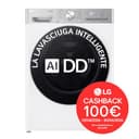 LG AI DD D4R9513TPWC Lavasciuga 13/7kg, Serie R9, Classe D, Lavatrice Asciugatrice, 1400 Giri, TurboWash 360, Vapore Steam+ e Antipiega, Autodosaggio, Wi-Fi, Bianca - 2