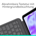 Logitech Combo Touch iPad Pro 13 Zoll (M4 und M5) (2024 und 2025) Tastatur-Case – Abnehmbare Tastatur mit Hintergrundbeleuchtung und Halterung, komfortables Tippen, Multi-Use-Modus,DEU QWERTZ-Graphit - 3