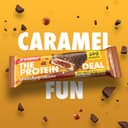 Enervit The Protein Deal Caramel Fun, Barritas Proteicas, Sabor Chocolate con Leche, Relleno Suave de Caramelo, Snack Delicioso, 20g de Proteínas, 2,4g de Azúcares, Sin Gluten, 12 Barritas de 55g - 2