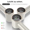 PARWIN PRO BEAUTY Air-Sonic Föhn, HD-LED Anzeige Fön, Haartrockner mit 110,000RPM Bürstenlosem Geräuscharm Motor, 2x 32mm Auto Wrap-Curler, 25M/S Luftstrom für Schnelle Trocknung （Champagne Silver） - 2