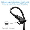 dethinton Compatible with Oculus Link Cable 3m, Usb to Usb C Cable High Speed Data Transfer & Fast Charging USB C Compatible for Oculus Quest 2/Pico 4 Accessories and PC/Steam VR - 4