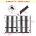 Spirit E-310 Grill Parts 7638 Grill Grates 7636 Flavorizer Bars for Weber Spirit 300 Series Grills S-330 E-320 E-330 S-310 SP-310 Grill GS4 Spirit 2 E310 S-310 Replacement Parts (Front Mount Controls) - 3