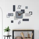 Giallobus - Reloj Geotime - Stone - Madera de MDF - Geotime - 06S_Hurricane - Reloj de Pared Moderno - Números Adhesivos 3D - Construcción Modular - 3