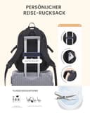 LOVEVOOK Mochila Para Mujer, Portátil De 15,6 Pulgadas, Mochila Escolar Para Chicas Y Adolescentes, Resistente Al Agua, Mochila Moderna Para Trabajo, Colegio Y Viajes,Negro - 3