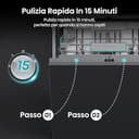 Hisense HV16B, Lavastoviglie integrata, Classe B, 16 Coperti, 40db, 8 programmi, controllo touch, fast cleaning, Apertura automatica della porta, Indicatore del tempo rimanente, 9,5L - 5