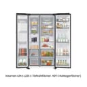 Samsung RS80F66KBFEF Side-by-Side Kühl-Gefrierkombination, AI Kühlschrank mit Gefrierfach, 178 cm, 634 l, Eis- und Wasserspender mit Festwasseranschluss, AI Voice Control & Energy Mode, Black Steel - 3