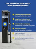 MICHELIN Air Power Mini 2 Li-Ionen Akku Mini-Kompressor kabellos – Elektrische Luftpumpe 9,9 bar mit Digitaldisplay, Auto-Stopp & LED für Auto, Fahrrad, E-Bike & Motorrad - 3