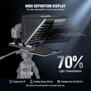 NEEWER Basics X16B Aluminiumlegierung, anhebbarer Teleprompter 16" für iPad Tablet, DSLR Kamera, Fernbedienung und App Steuerung, kompatibel mit iOS und Android, Pro für Online und Live Streaming - 3
