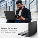Spigen Cover Urban Fit Compatibile con MacBook Pro 16 pollici M4 Pro / M4 Max (2024) M3/M2/M1 Pro/Max (2023-2021), Custodia in Tessuto Anti-Impronta e Antigraffio - Nero - 4