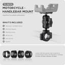TUSITA Motorcycle Mount Compatible with Garmin Montana, Zumo XT GPS - Rail Base - 2