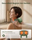 MassagegeräT, 4D NackenmassagegeräT mit Wärme, Heizendes Nacken, 3 Massageeinstellungen & 2 Heizstufen, Tiefengewebemassage für Nacken und Schultern, Wiederaufladbarer, Bionisches Massager für Eltern - 4