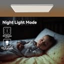 ONDTA Plafón LED Techo 22W 58x20cm 2700K-6500K Regulable Lampara Techo, Moderna Rectangular lámpara de techo con mando a distancia, Panel LED ultrafino IP44 para Dormitorio Cocina Baño Balcón Pasillo - 5