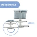 Chicco Next2Me Dream Baby Cot for Newborns, Co-sleeping Cot, Side Bed, with Mattress, Foldable, Height Adjustable, 4 Wheels and Travel Bag, 0-6 Months, 9 kg, Light Blue - 7