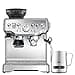 Sage - The Barista Express - Bean to Cup Coffee Machine with Grinder and Manual Milk Frother - 16 Grind Settings, 15 Bar Pump, PID Temp Control - With Temperature Control Jug, Brushed Stainless Steel - 1