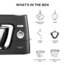 Kenwood Titanium Chef Baker Silver KVC85.004BK, Stand Mixer with Integrated Scale, 3 Stainless Steel Mixing Hooks and Rubber Whisk, 5L and 3.5L Bowls, 1200W, Black - 7