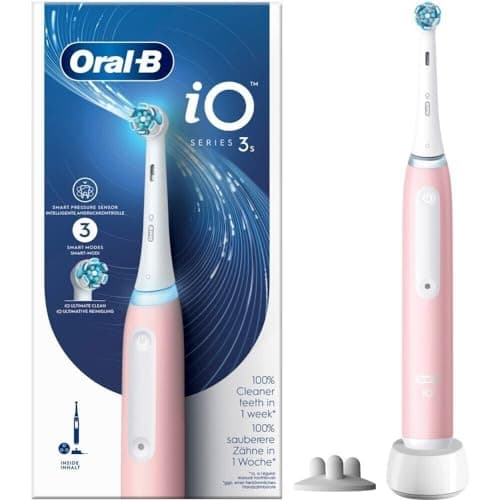 Oral-B iO - 3S Spazzolino Elettrico Ricaricabile Rosa + 1 Testina di Ricambio