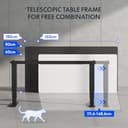 FLEXISPOT Telaio da tavolo regolabile in altezza, doppio motore e gambe a 3 livelli, scrivania regolabile in altezza, telaio con indicatore di altezza LED, 4 posizioni di memoria e protezione contro - 6