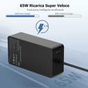 Caricatore Surface Pro 65W 15V 4A Alimentatore per Microsoft Surface Pro 8/7/6/5/4/3/X, Surface Laptop 1/2/3/4, Surface Book 1/2, Surface Go 1/2 Tablet Windows 1796 1800 Caricabatterie con Port USB - 7
