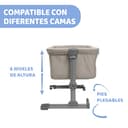 Chicco Next2Me Essential Cuna de colecho para Bebé, Cuna Co-Sleeping, Compatible con Diferentes Camas, Altura Ajustable, Buena Circulación del Aire, Colchón y Bolsa Incluidos, 0-6 Meses, Beige - 4