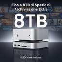 UGREEN Docking Station Compatibile con Mac Mini M4 e M4 Pro Dock Station 10 in 1 Hub USB C con Alloggiamento M.2 NVME SSD Lettore di Schede SD TF 7 Porte USB 10Gbps 5Gbps - 4