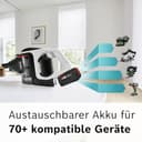 Bosch Akku-Staubsauger Unlimited Gen2 Serie 8 BSS825ALL, beutellos, bis 45 Min Laufzeit, austauschbarer Akku, Schnellladegerät, Hartboden-Softdüse mit LED, XXL-Polsterdüse, Fugendüse, weiß - 8